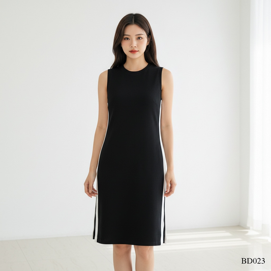 Sporty Chic Side-Stripe Dress