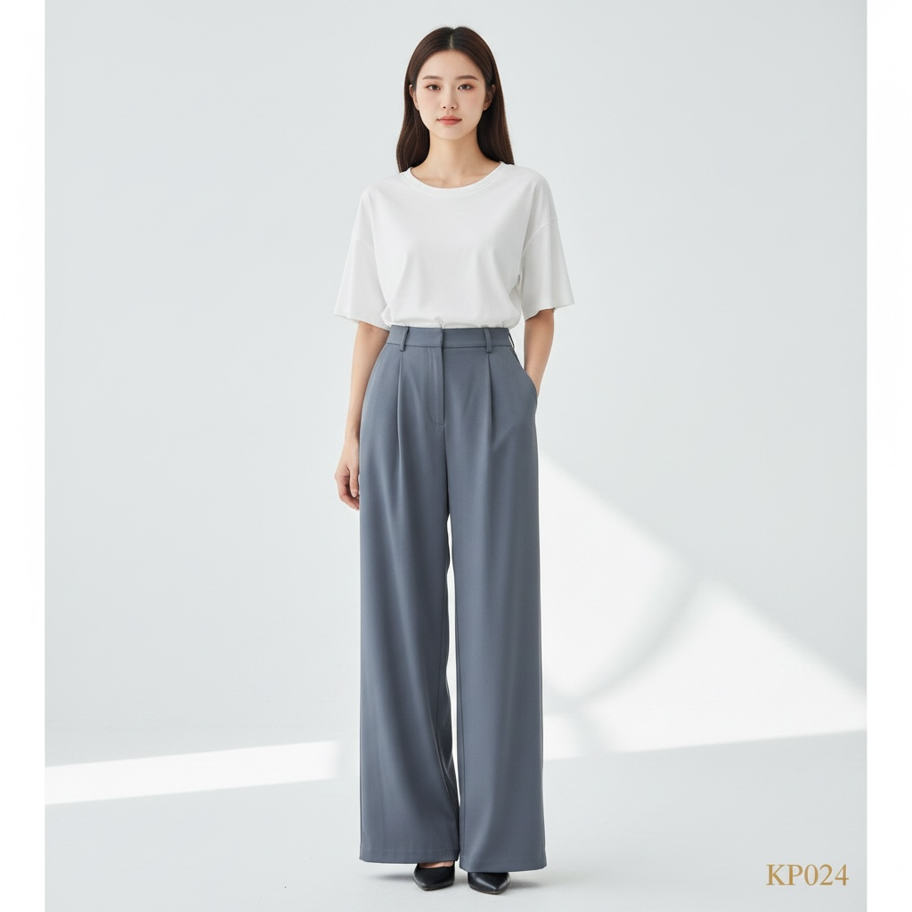 Korean Airflow Wide-Leg Pants