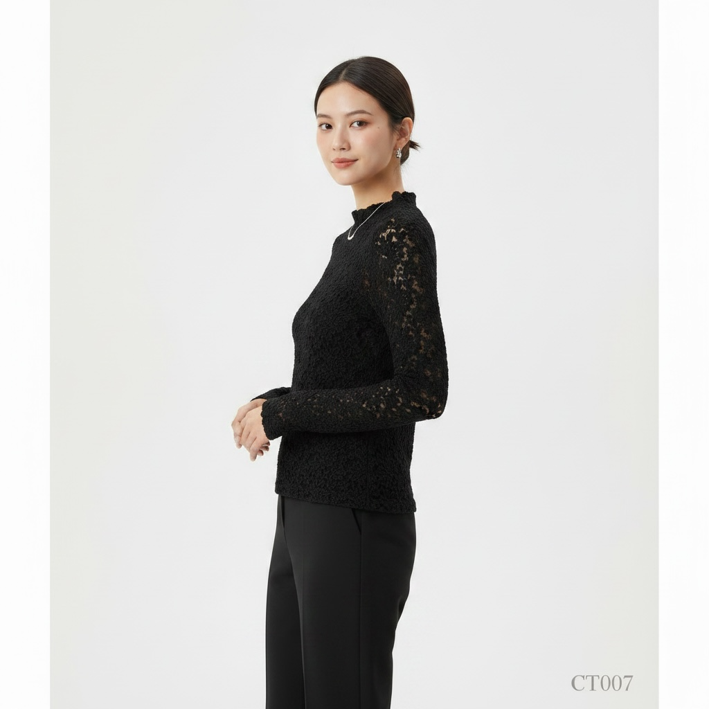Midnight Lace Elegance Top