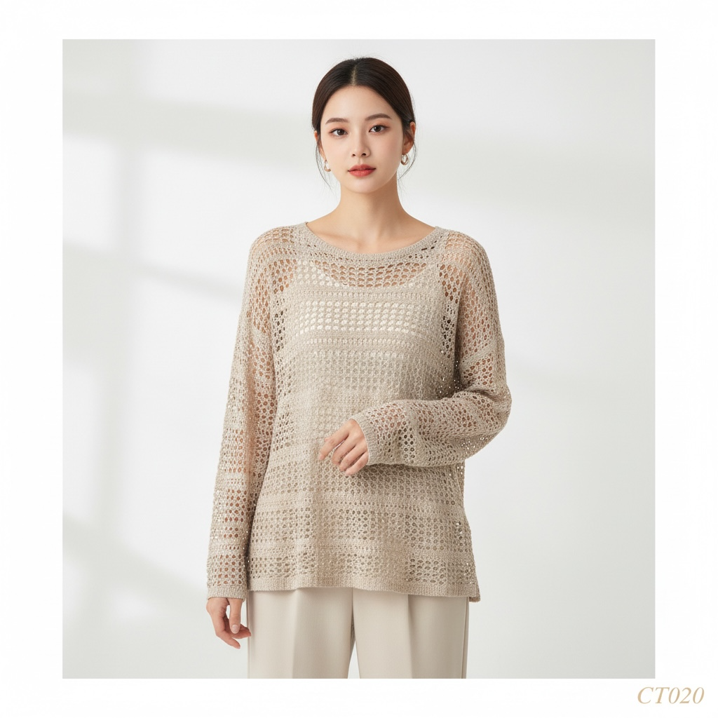 Grey Crochet Knit Top | Comfortable Chic Everyday Wear