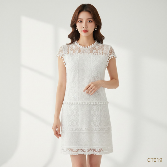 White Crochet Lace Top | Elegant Summer Fashion Top