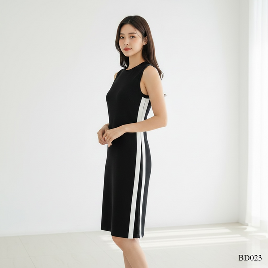 Sporty Chic Side-Stripe Dress