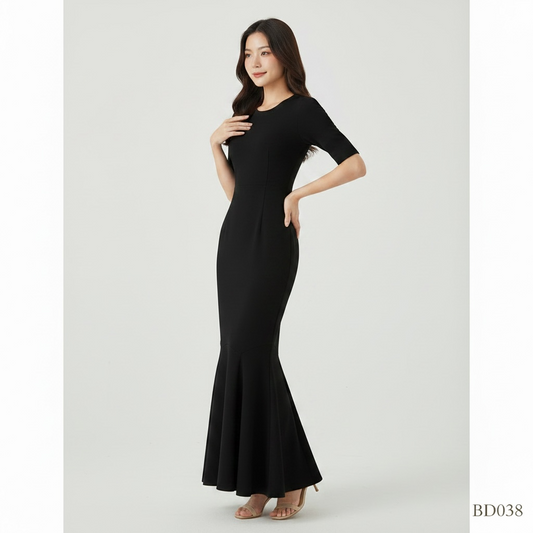 Black Mermaid Maxi Dress