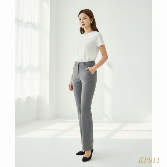 Grey Slim Fit Formal Trousers