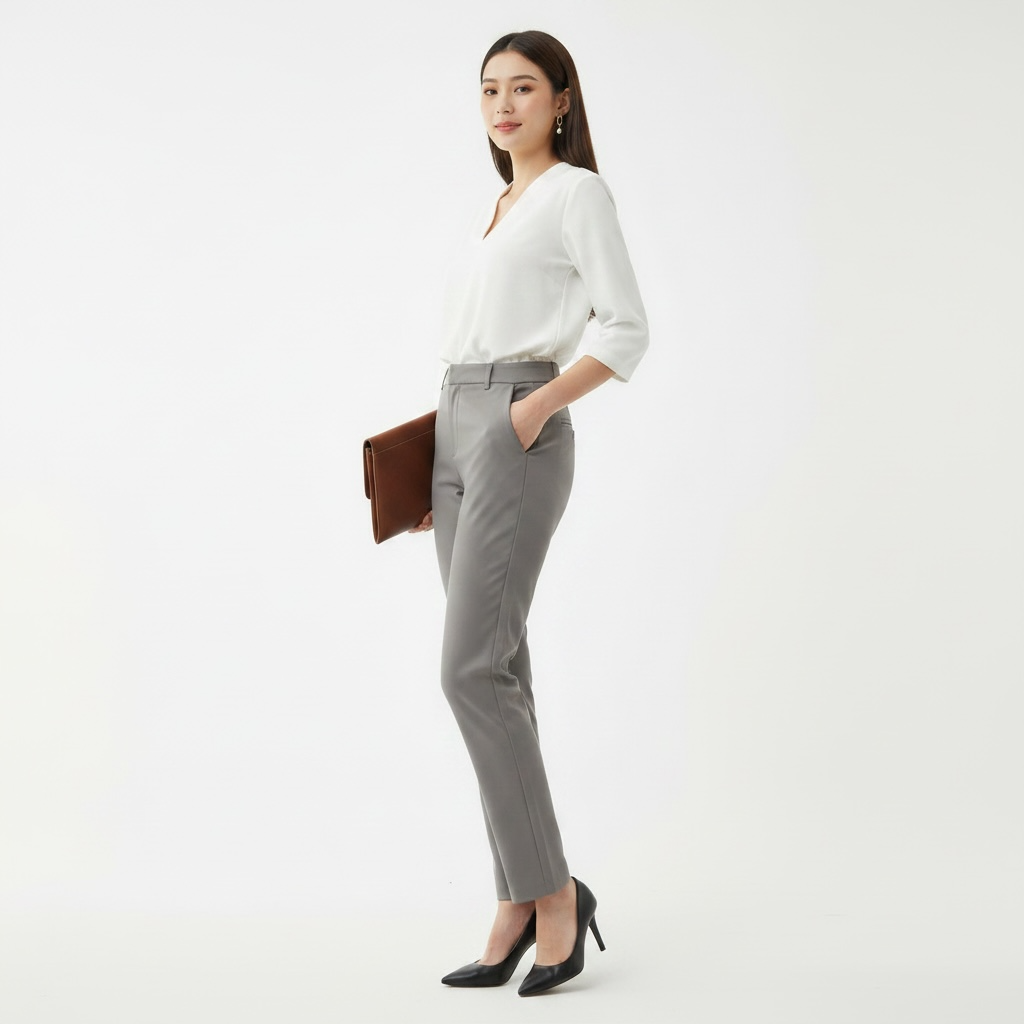 Sandal Beige Slim Fit Formal Trousers