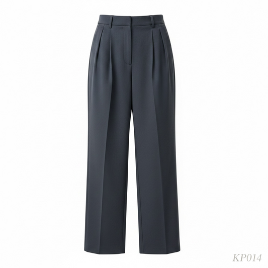 Korean Straight Fit Trousers (Grey)