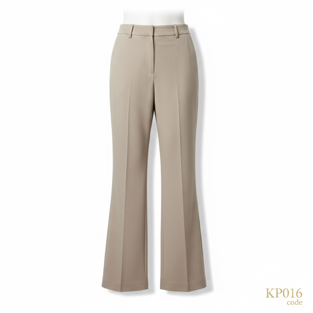 Korean Flare Fit Trousers (Beige)