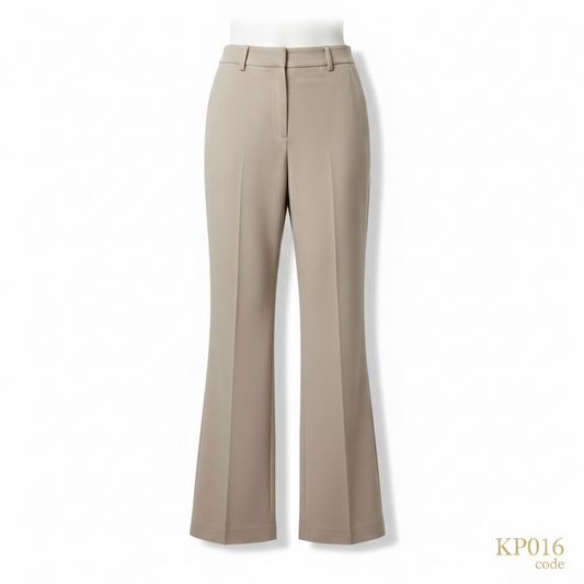 Korean Flare Fit Trousers (Beige)