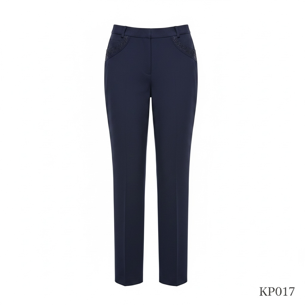 Korean Pocket Detail Trousers (Purple)