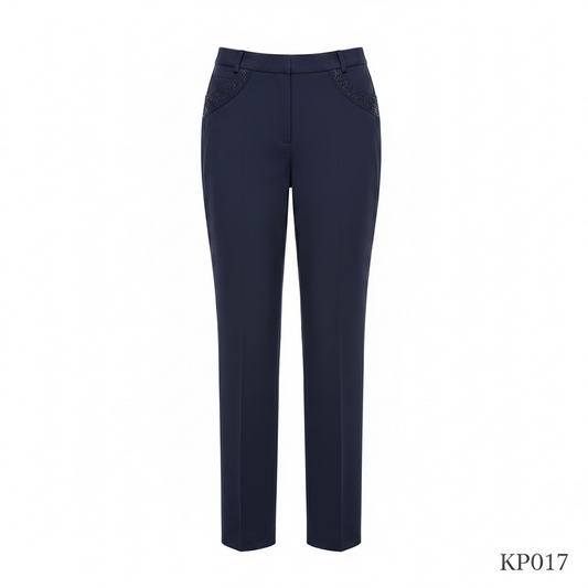Korean Pocket Detail Trousers (Purple)