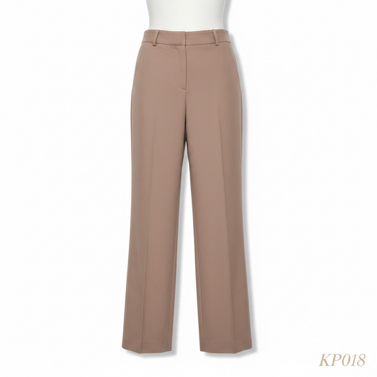 Korean Wide Leg Trousers (Beige)