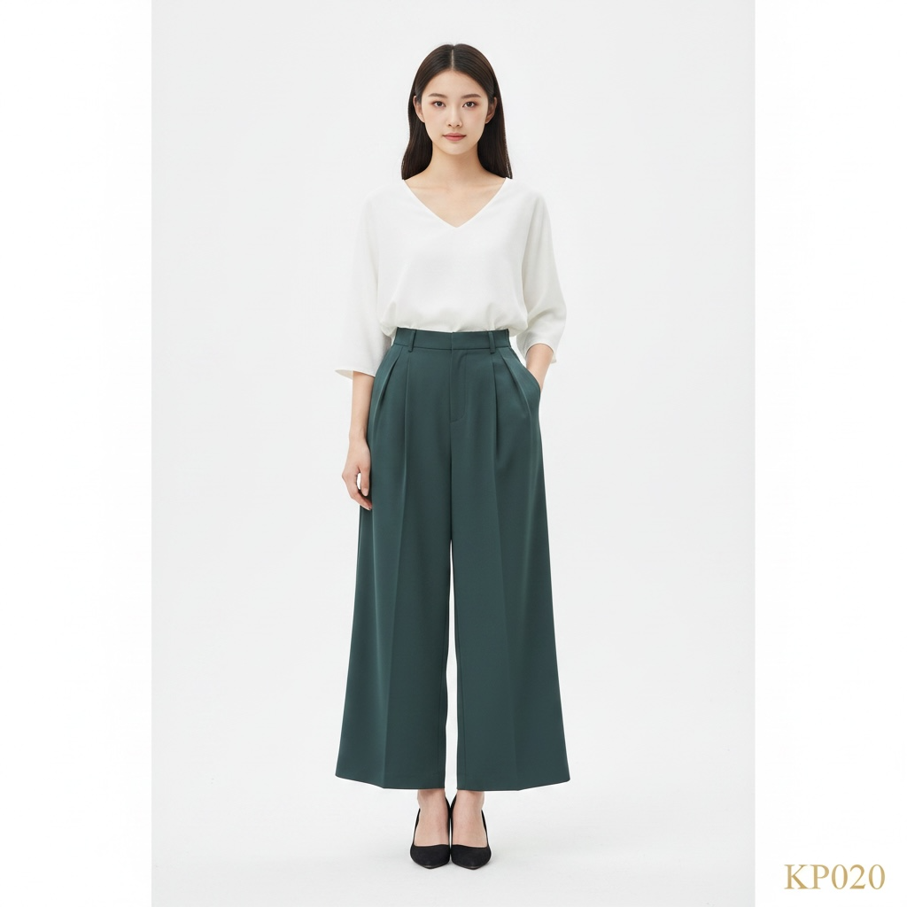 Korean Baggy Trousers (Green)