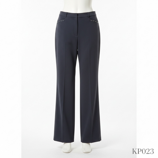 Korean Premium Pocket Detail Trousers (Black)