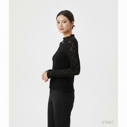 Midnight Lace Elegance Top
