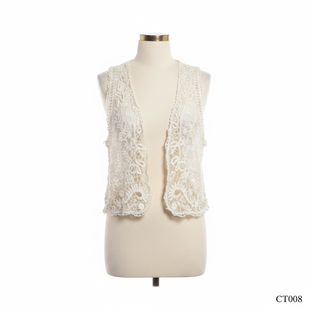 White Floral Lace Shrug