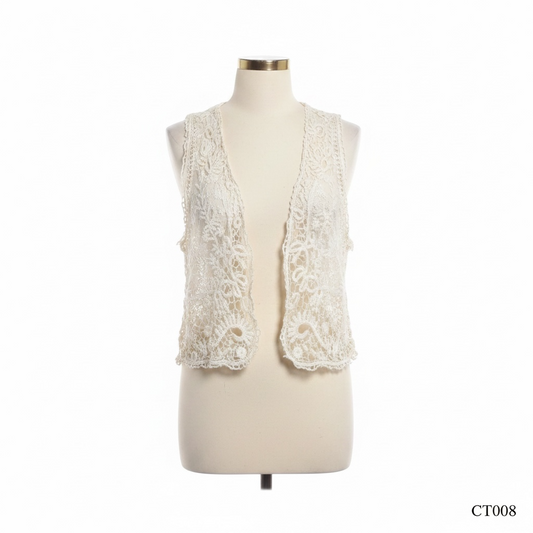 White Floral Lace Shrug