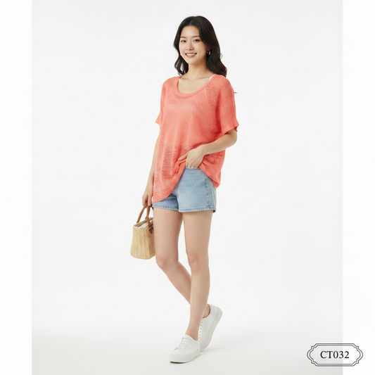 Neon Pink Knit Top